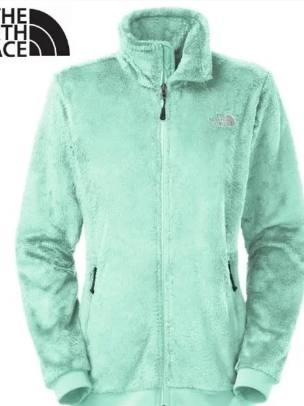 THE NORTH FACE OSITO FLEECE SEAFOAM GREEN JACKET FULL ZIP SIZE SMALL